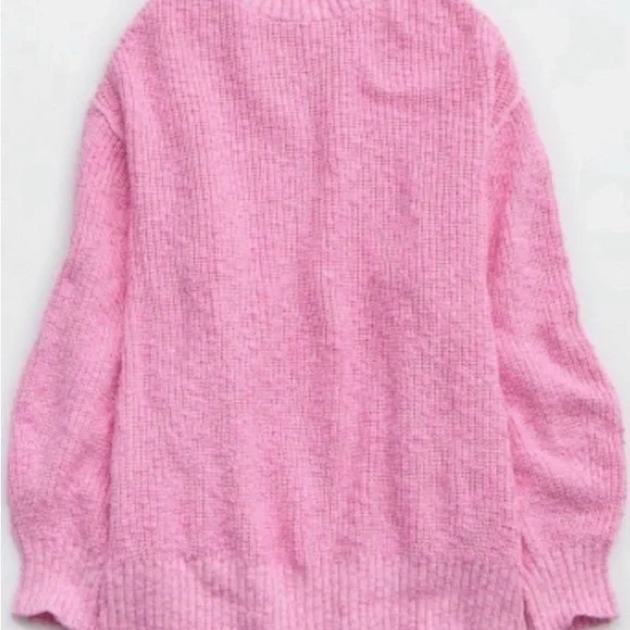 Aerie Hit the Spot Mockneck Pink Sweater, XL - Picture 3 of 7